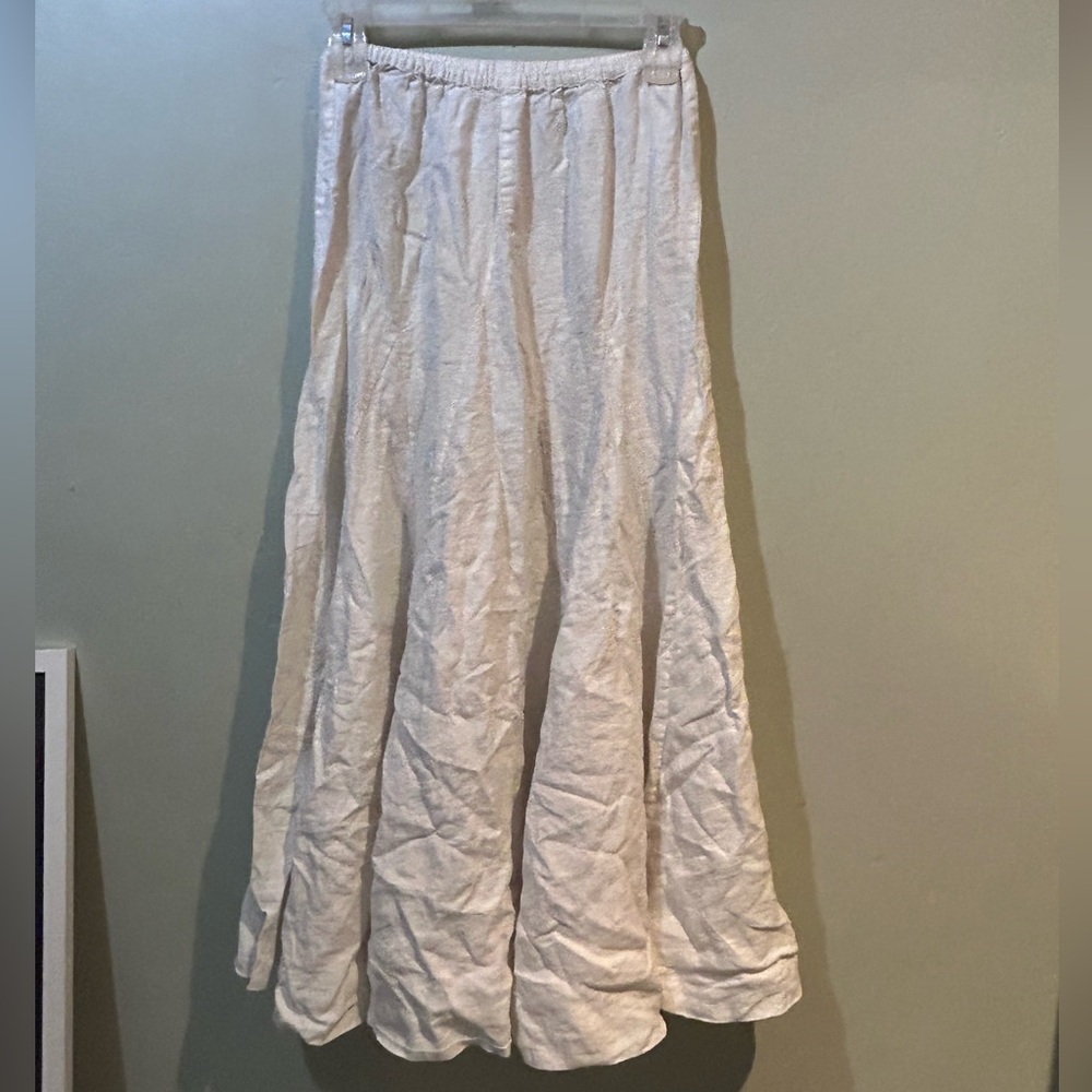 LONDONJEAN Cream A-Line Skirt